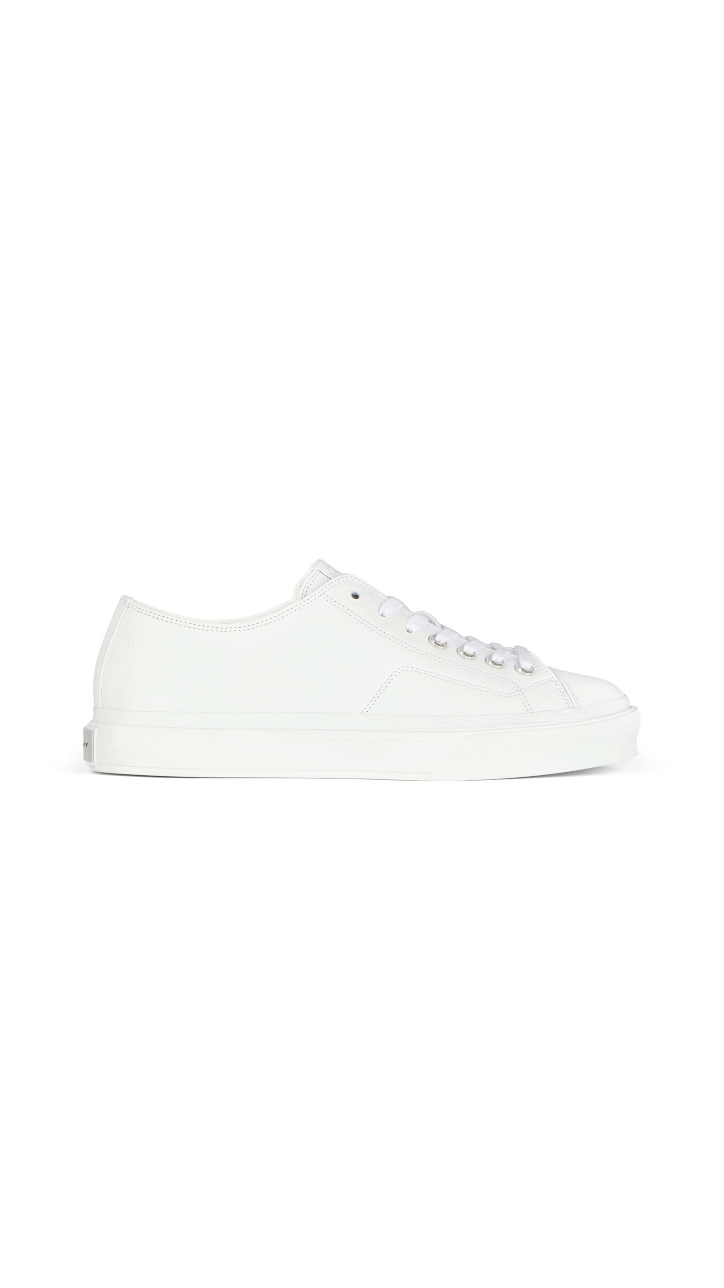 Sneakers City In Grained Leather - White
