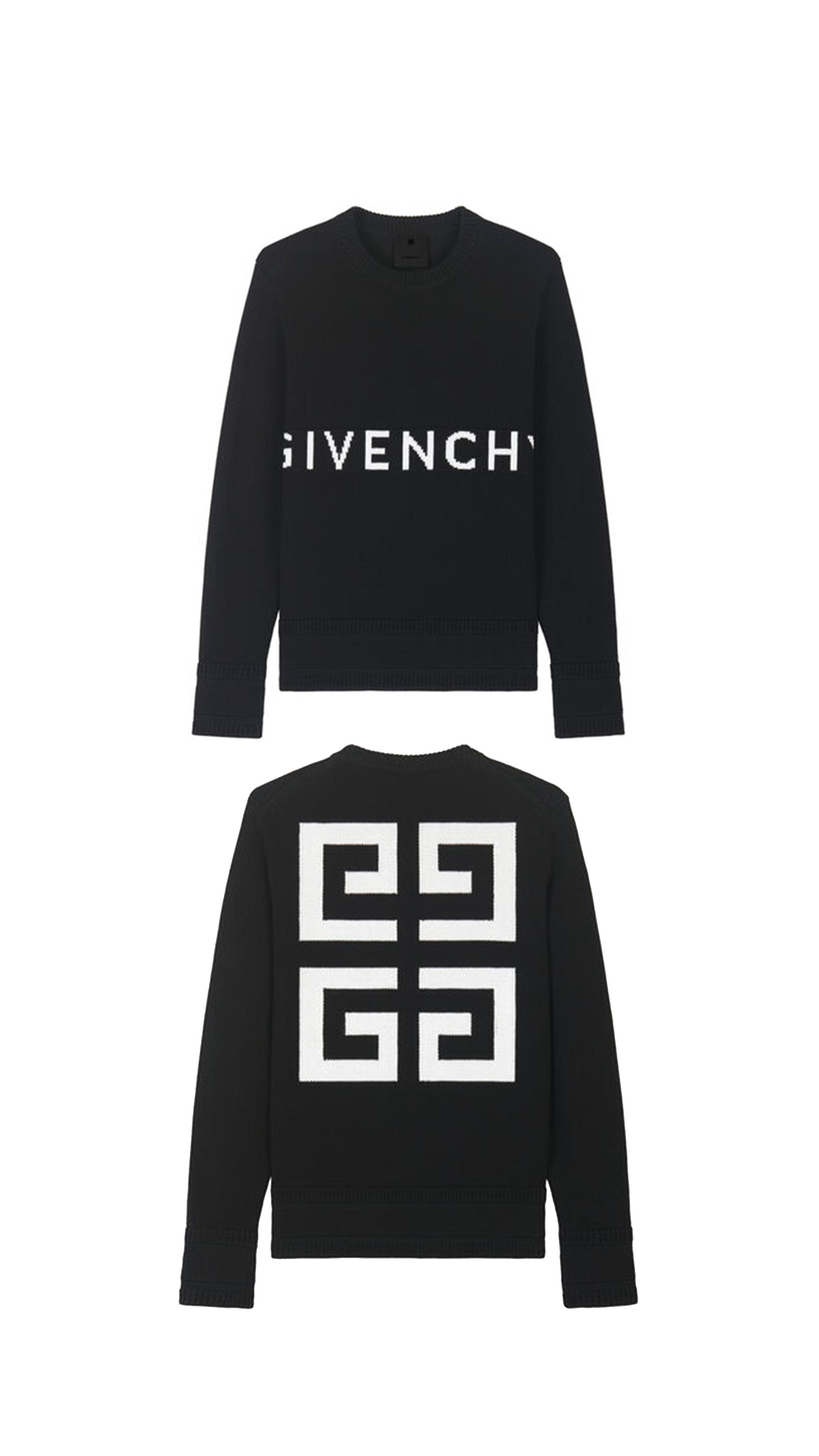 4G Sweater In Cotton - Black