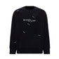 Oversized Sweatshirt With Metal Details - Black