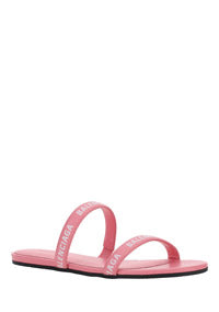 Allover Logo Flat Sandals - Pink