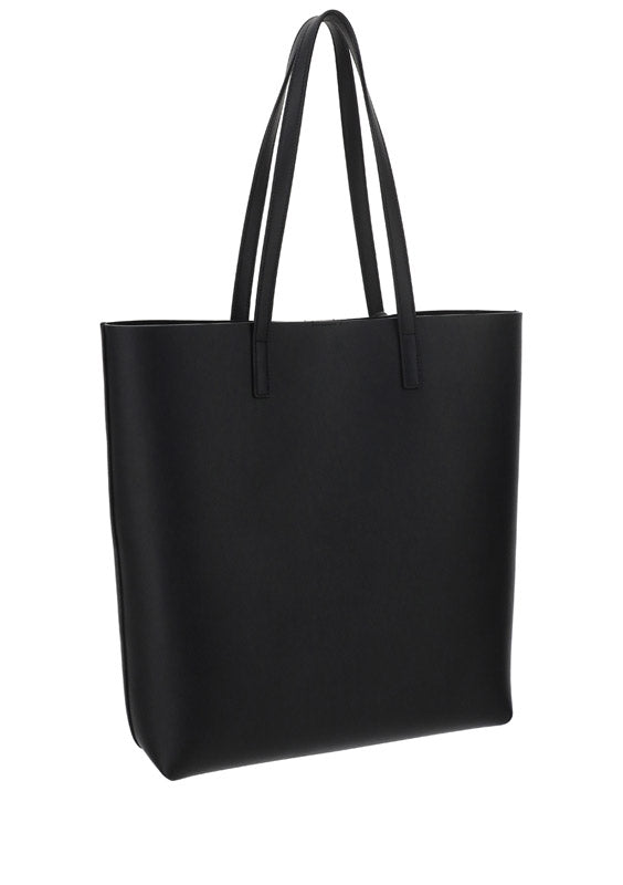 Shopping Bag N/S In Supple Leather - Black