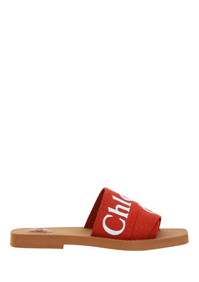 Woody Flat Mule - Terracotta Red