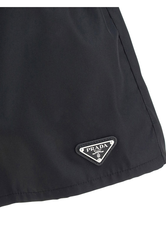 Re-Nylon Gabardine Bermuda Shorts - Black