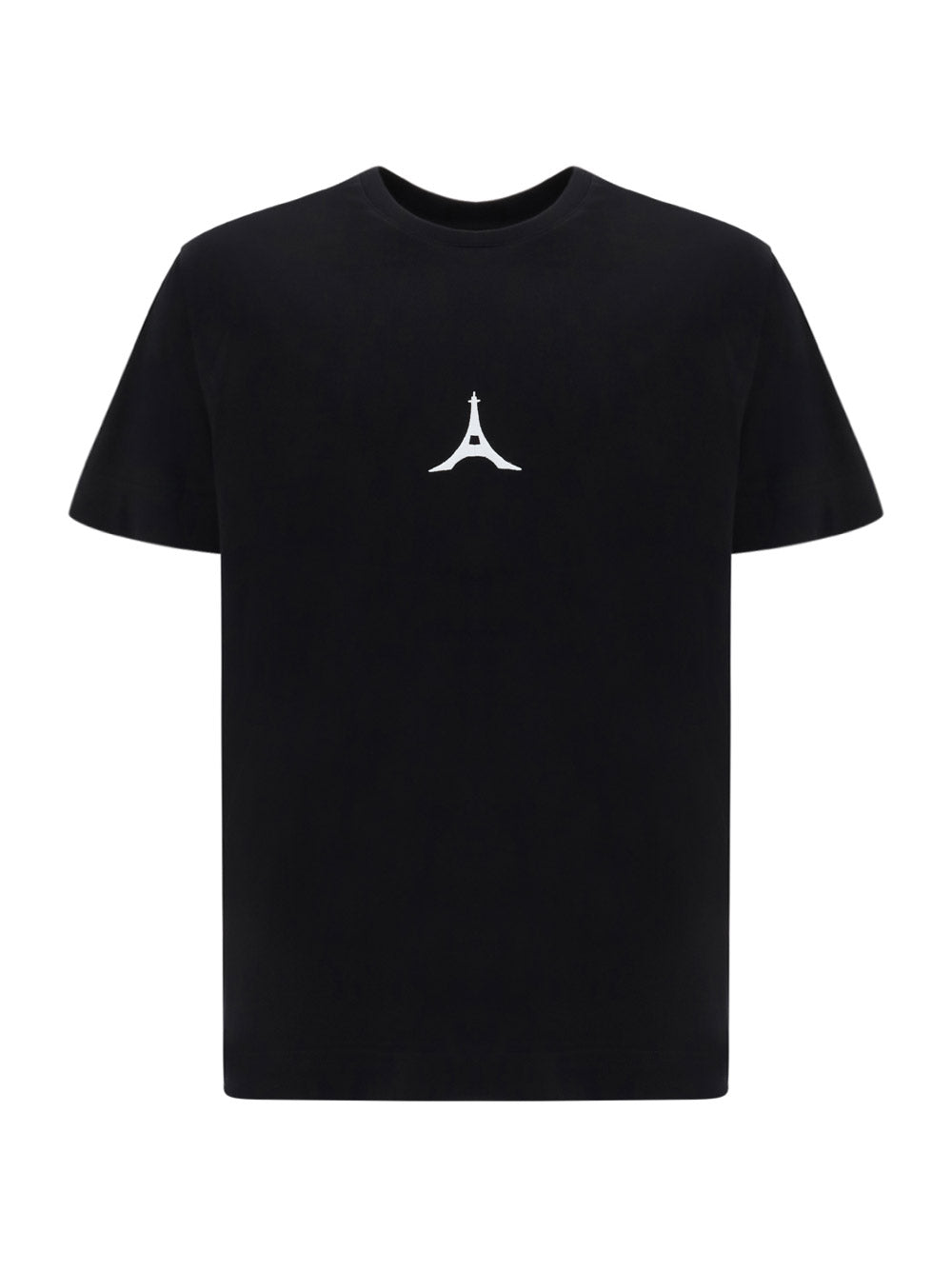 T-shirt in Embroidered Jersey - Black