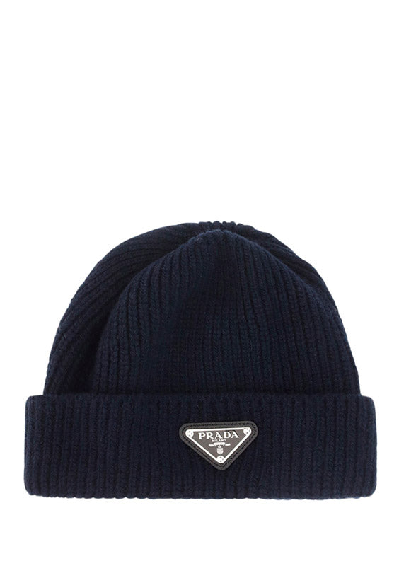 Wool and cashmere beanie - Navy