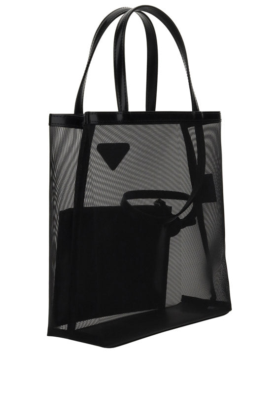 Small Mesh Tote Bag - Black