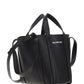Everyday XS North-South Shoulder Tote Bag In Grained Calfskin - Black