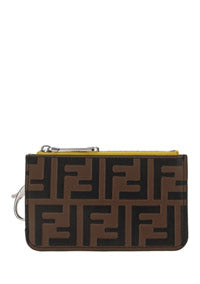 Key Case Pouch - Brown / Yellow