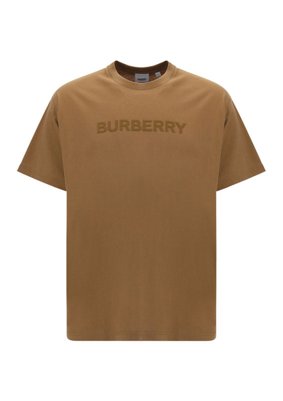 Logo Print Cotton Oversized T-shirt - Camel