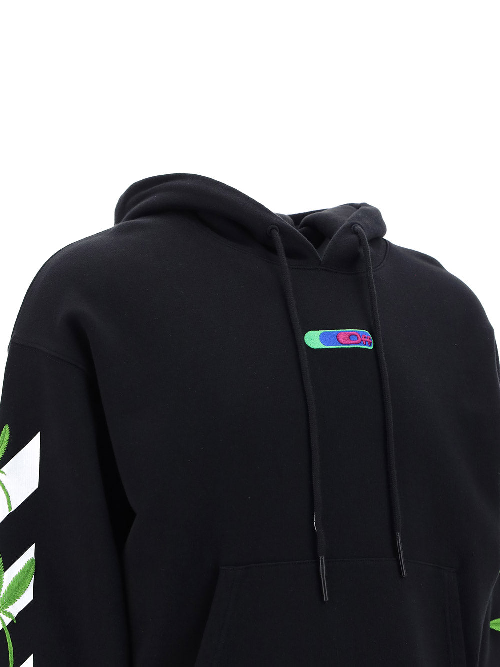 Weed Arrows Over Hoodie - Black