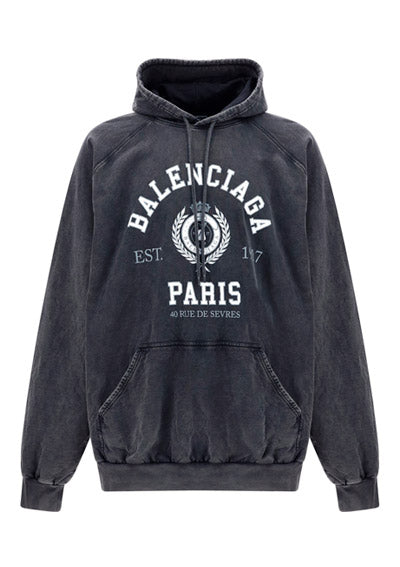 College 1917 Hoodie Oversized - Black