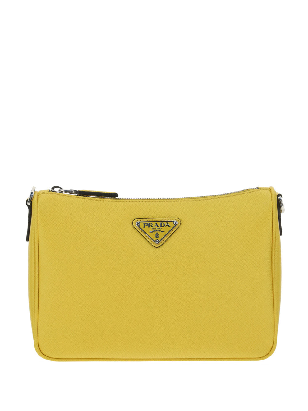 Saffiano Leather Shoulder Bag - Bright Yellow N