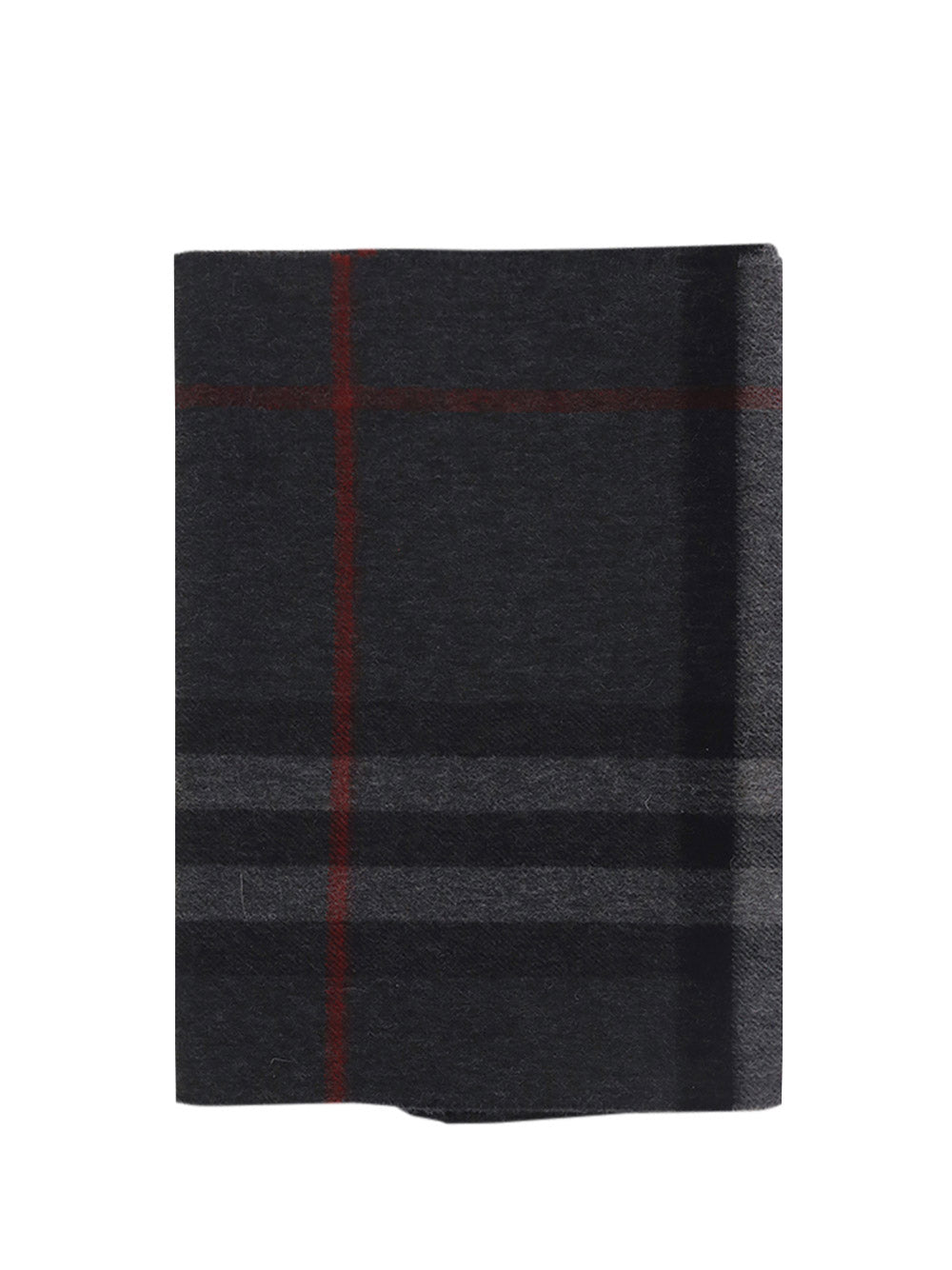 The Classic Check Cashmere Scarf - Charcoal