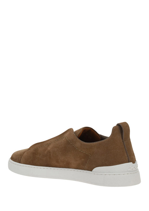 Suede Triple Stitch™ Low Top Sneakers - Tobacco