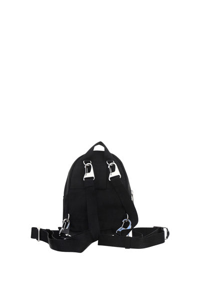 Mini Canvas Kampus Tiger Backpack - Black