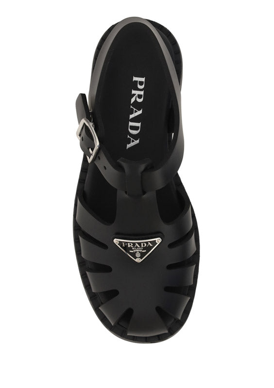 Sporty Foam Rubber Sandal - Black