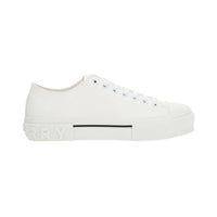 Logo Detail Cotton Sneakers - White