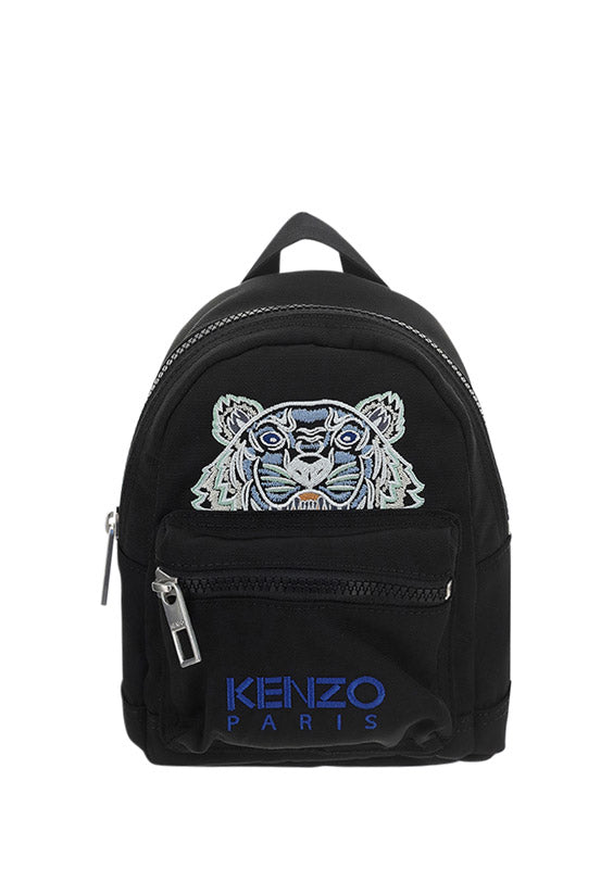 Mini Canvas Kampus Tiger Backpack - Black