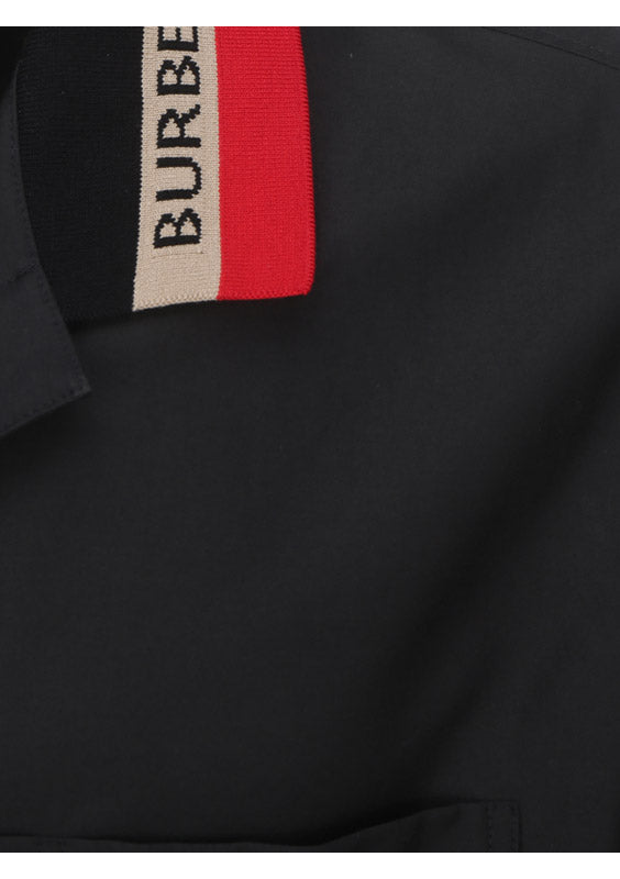 Logo Detail Cotton Piqué Polo Shirt - Black