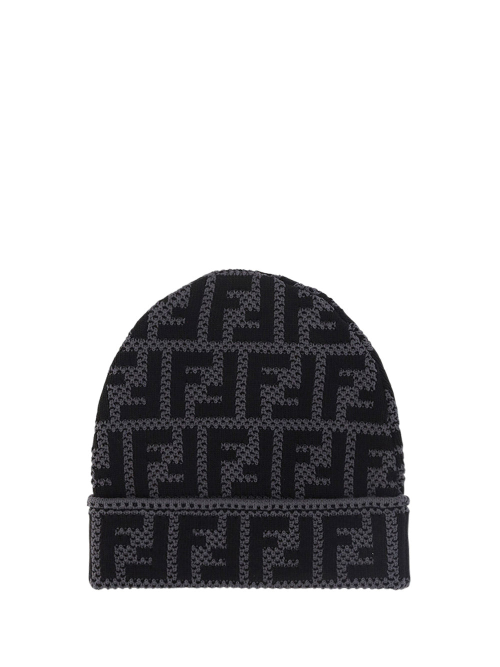 FF Logo Cotton Beanie - Black / Grey