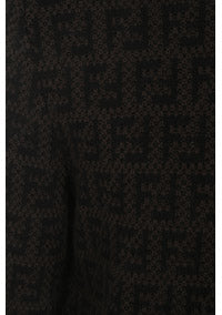 Monogram Wool Pullover - Black Brown