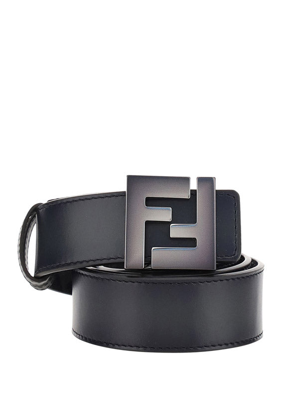 Leather Belt - Black / Grey