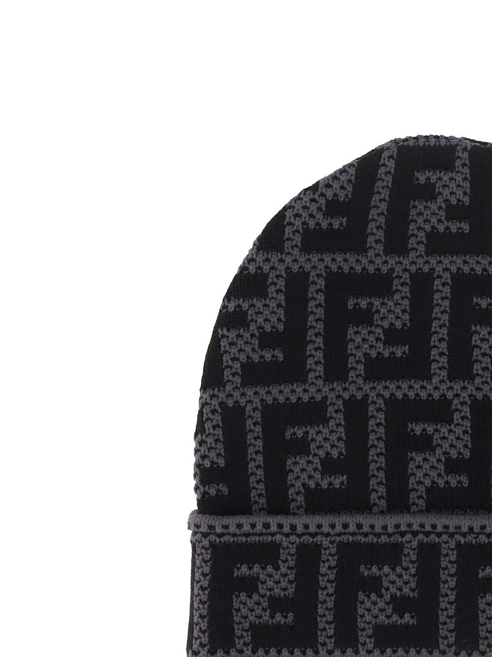 FF Logo Cotton Beanie - Black / Grey