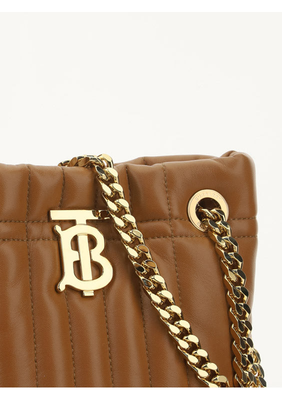 Burberry Lola Small Quilted Leather Shoulder Bag - Maple Brown