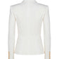 Grain de Poudre Double-Breasted Jacket - White.