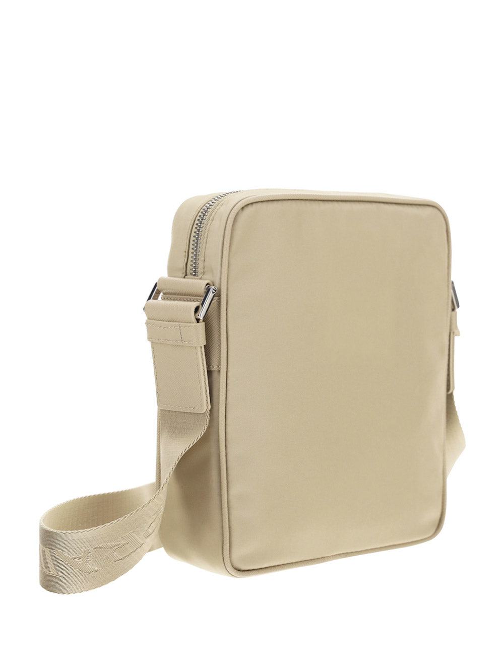 Re-Nylon and Saffiano Leather Shoulder Bag - Powder