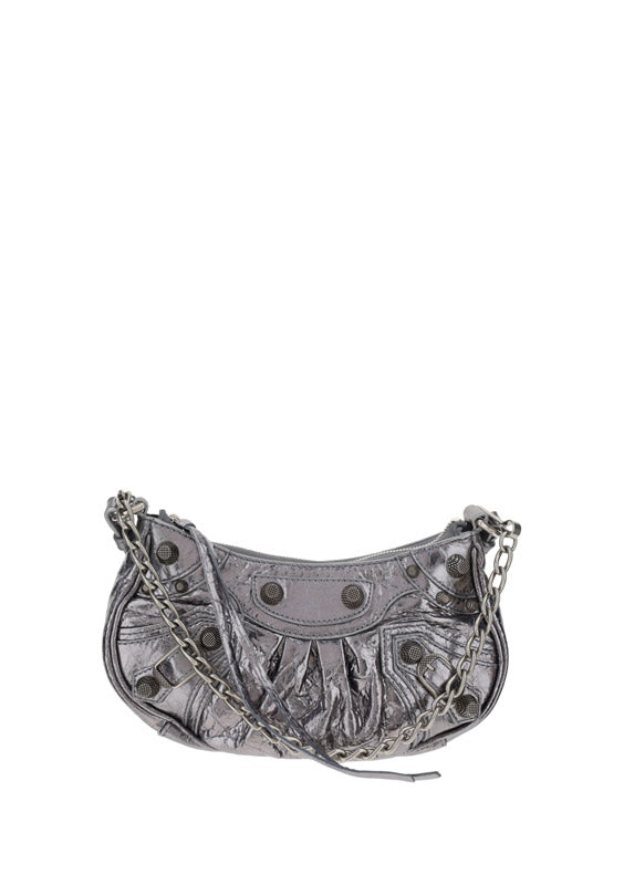 Le Cagole Mini Bag With Chain - Silver