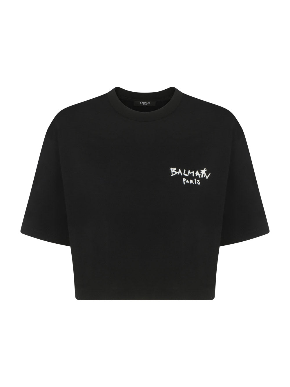 Cropped Logo T-Shirt - Black