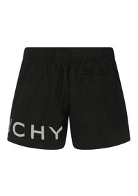 Straight-Leg Short-Length Logo-Print Swim Shorts - Black