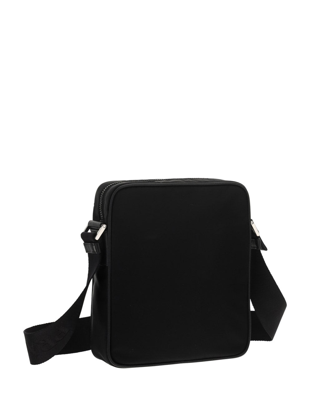 Re-Nylon and Saffiano Leather Shoulder Bag - Black – Amuze