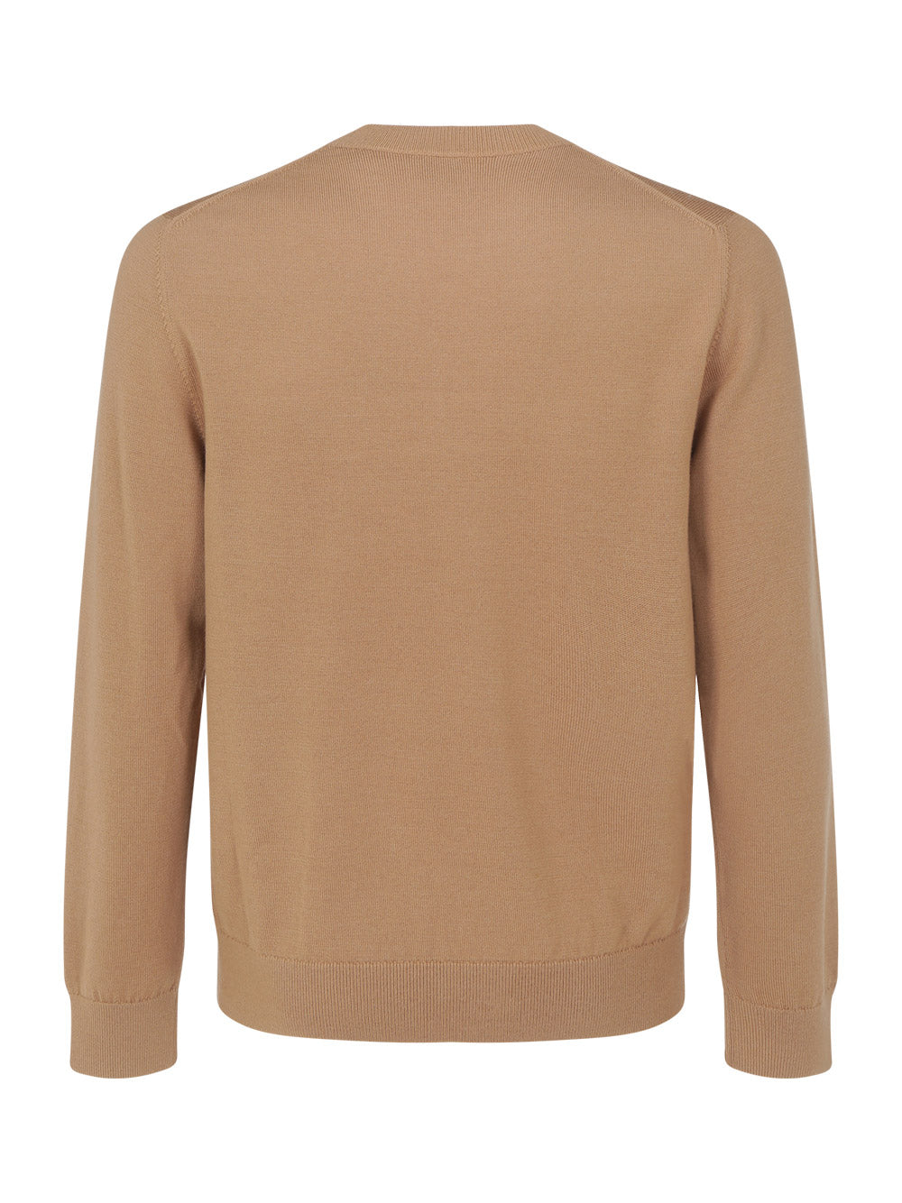 Logo Intarsia Wool Blend Sweater - Camel