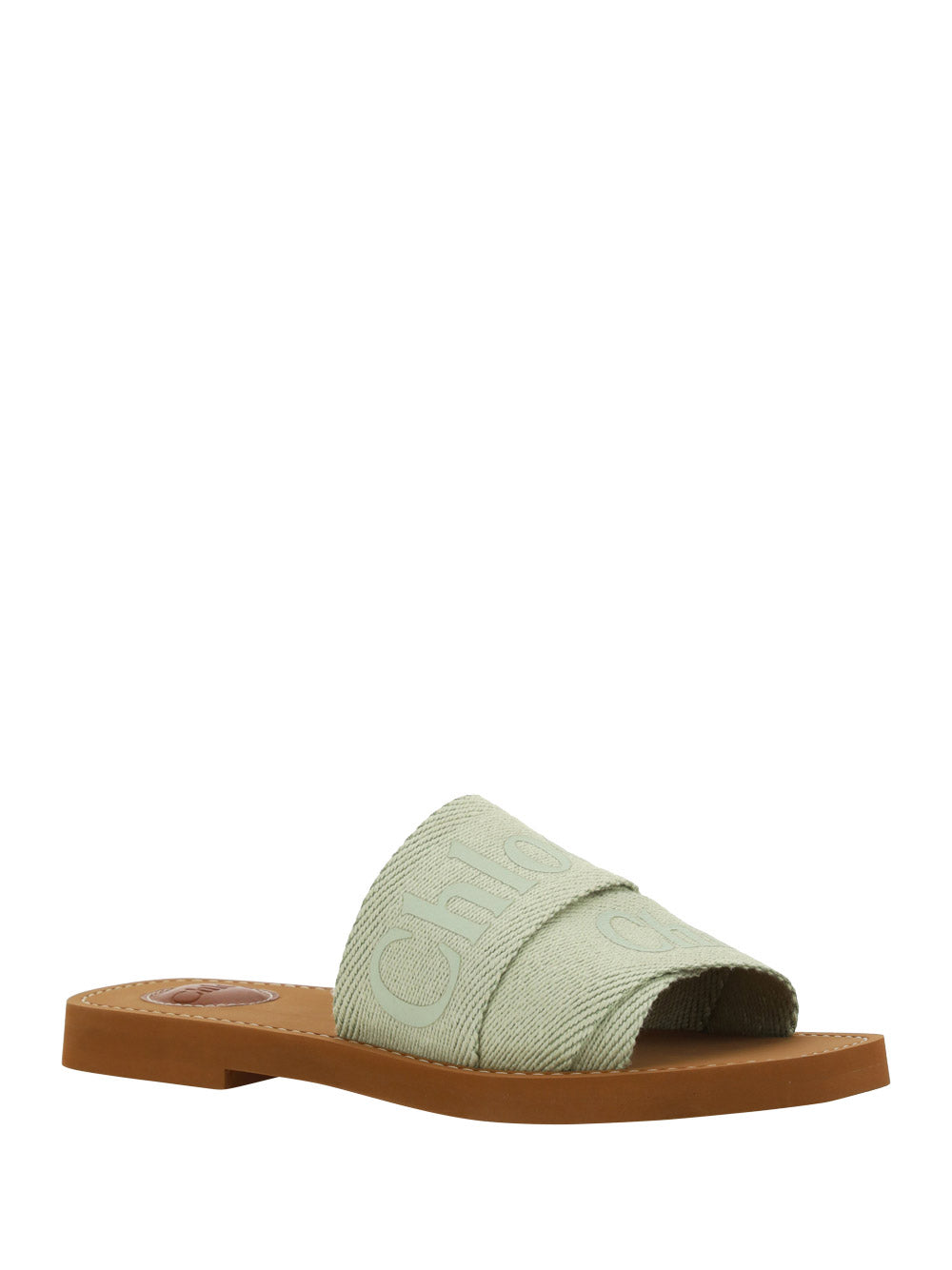 Woody Flat Mule - Hazy Green