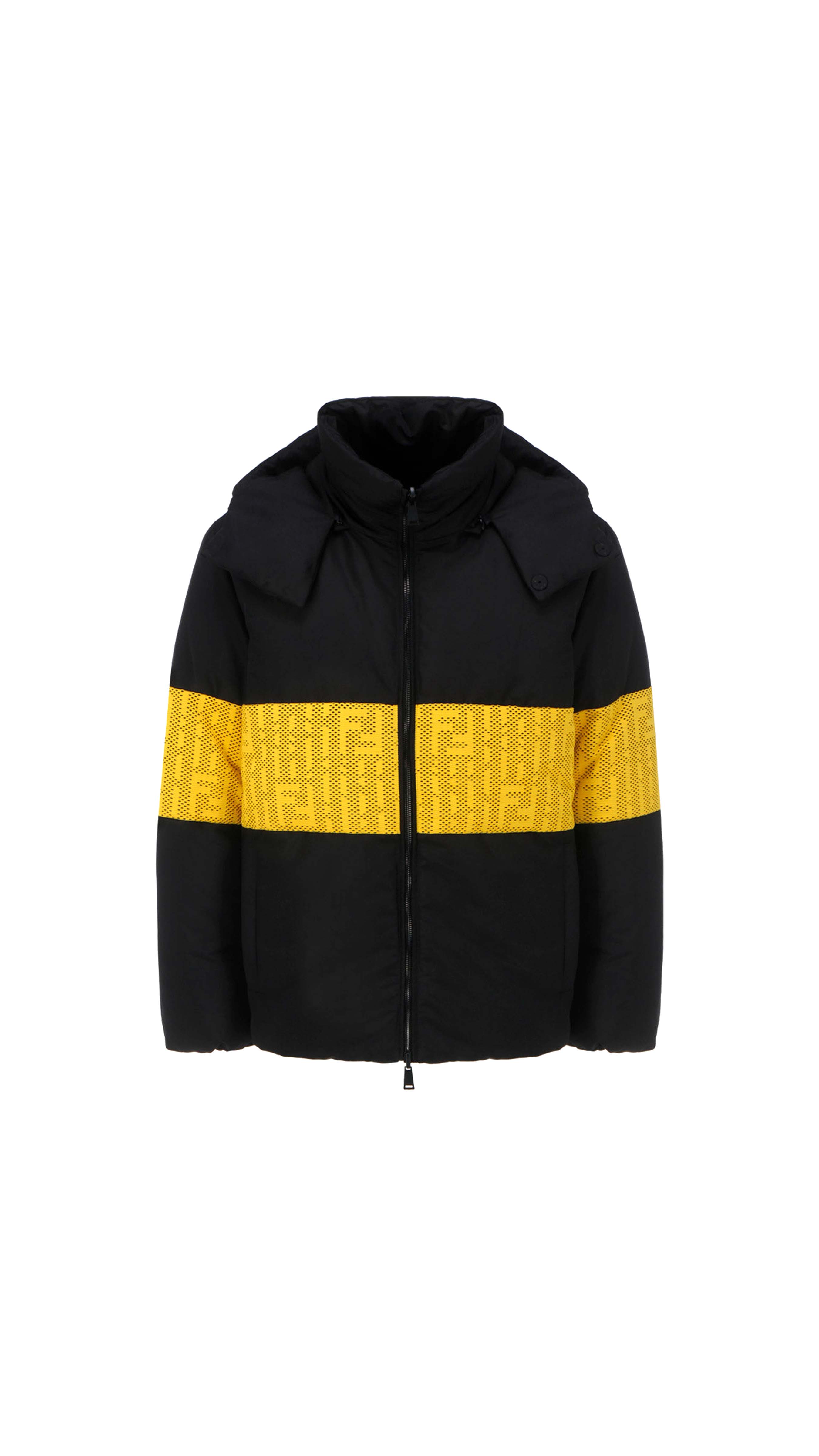 FF Jacquard Motif Puffer - Black / Yellow