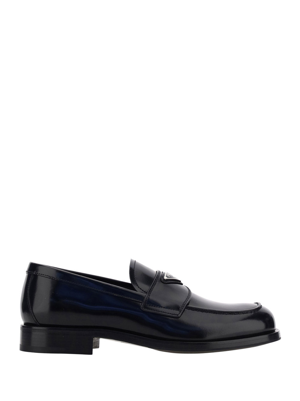 Brushed Leather Loafers - Black