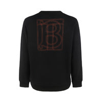 Monogram Motif Cotton Sweatshirt - Black