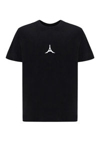 T-shirt in Embroidered Jersey - Black