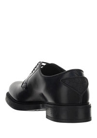 Brushed Leather Lace-ups - Black