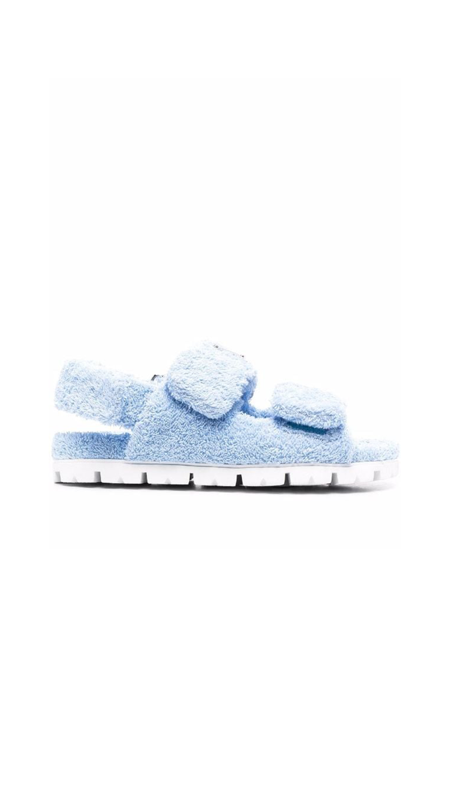 Terry Cloth Sandals - Blue