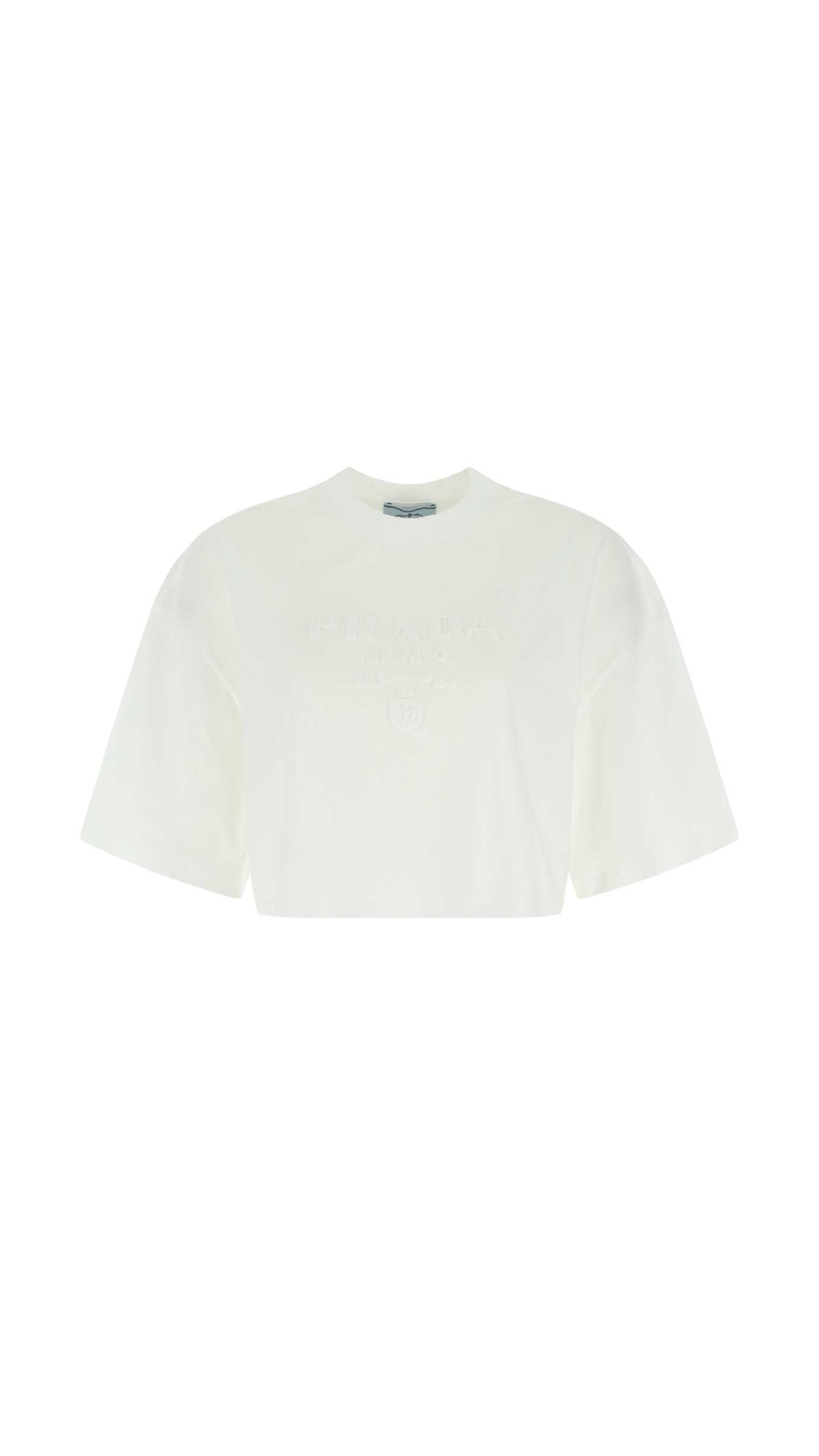 Cropped T-Shirt -  White