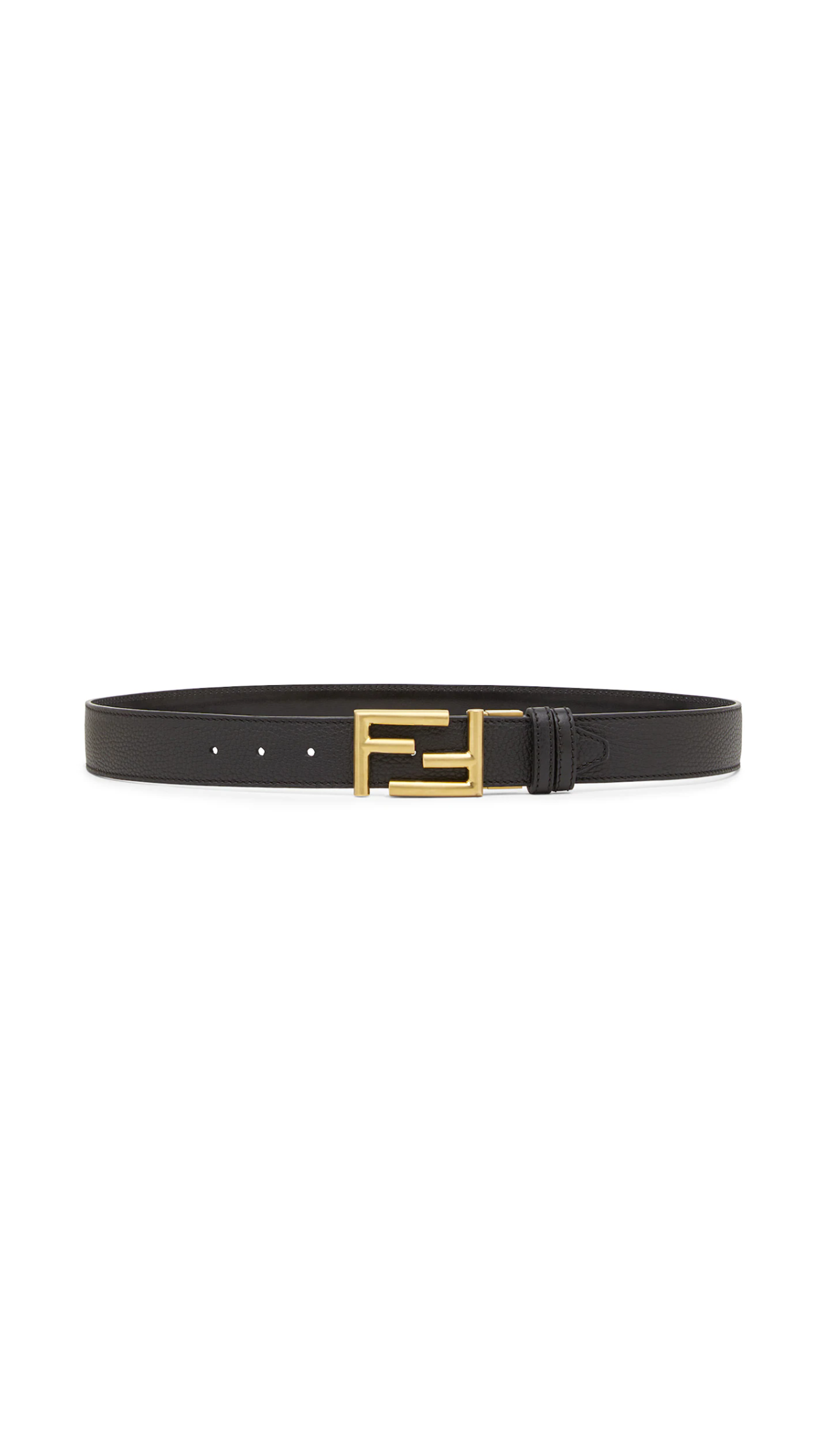 Roman Leather Belt - Black/Gold