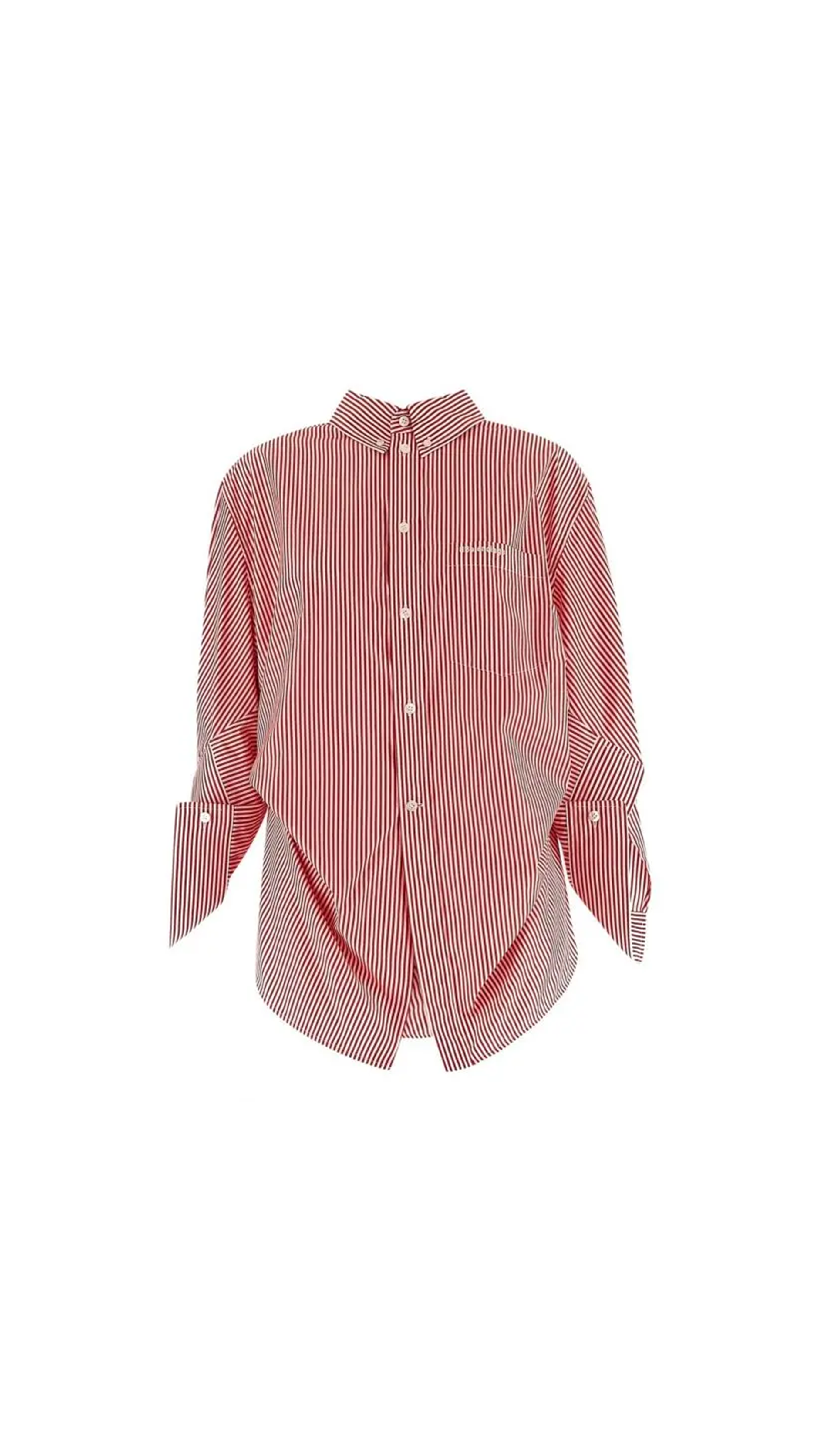 BB Corp Swing Twisted Shirt - Dark Red/White