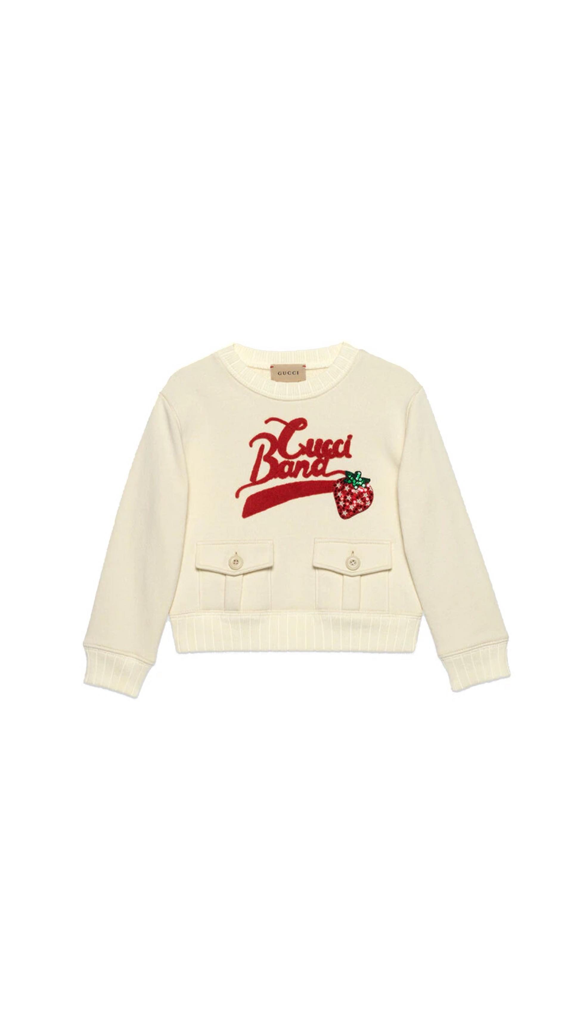 Children s Gucci Band Sweatshirt Cream Amuze