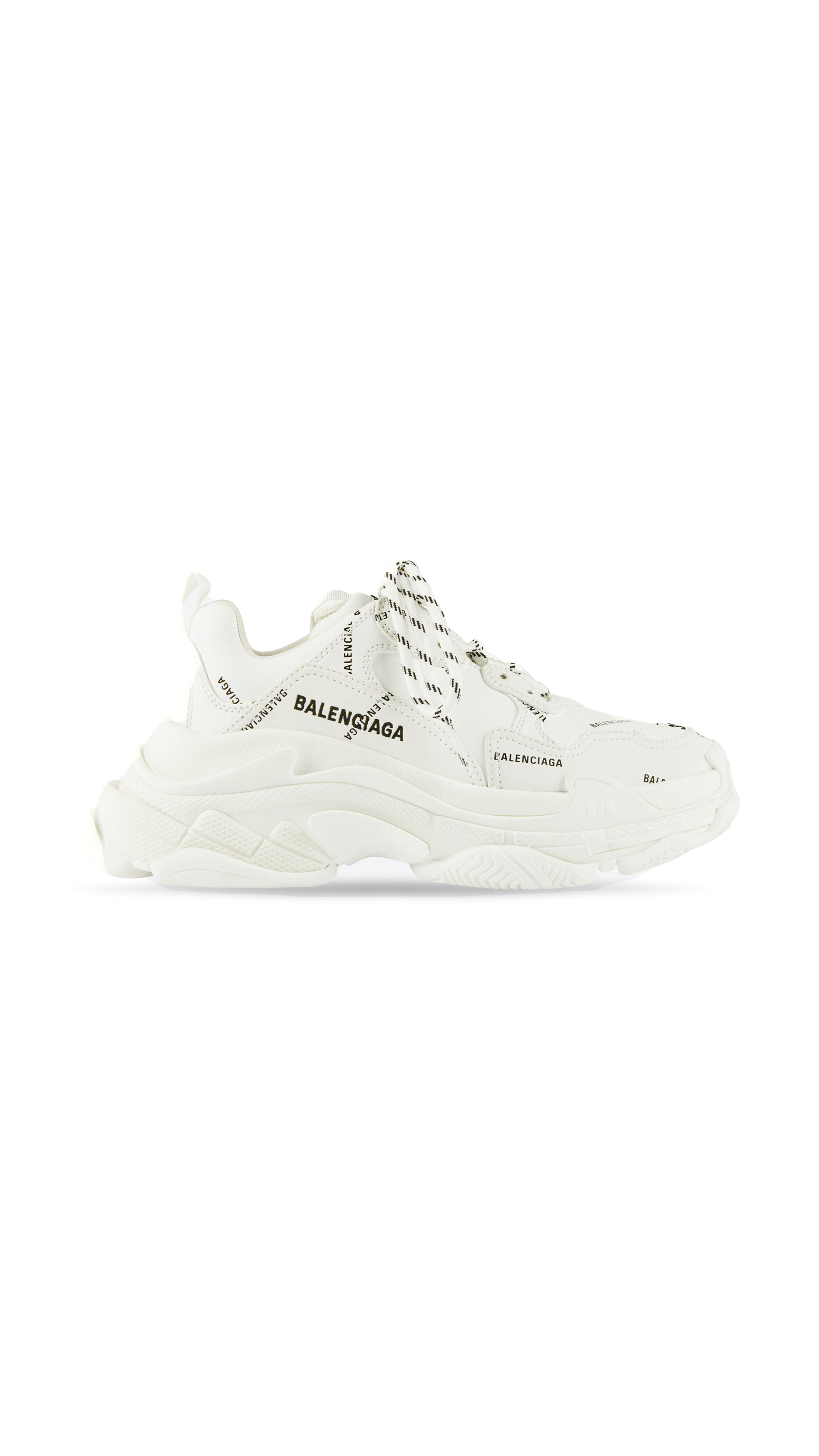 Triple S Sneaker Allover Logo - White