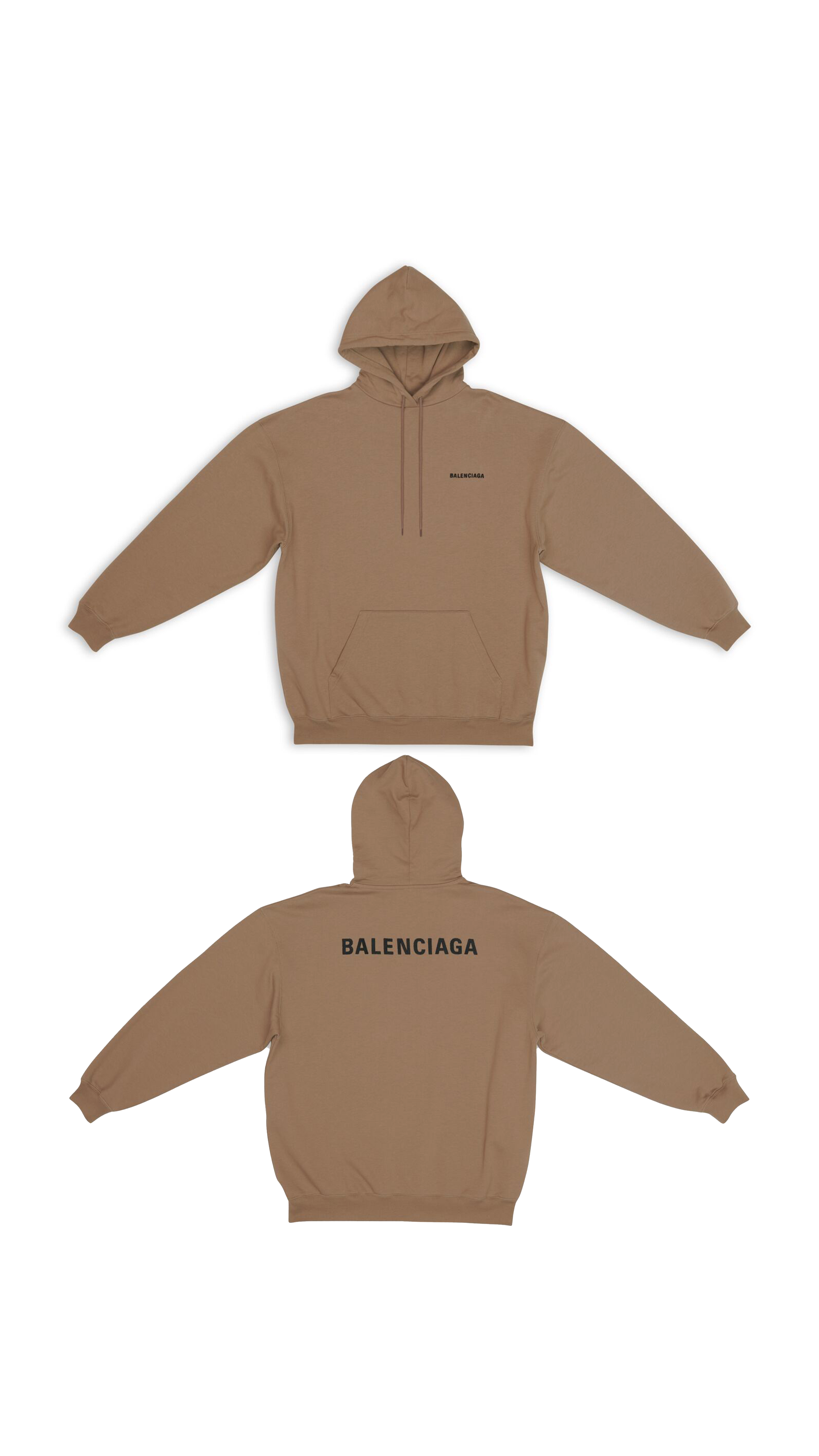 Balenciaga Hoodie Medium Fit - Dark Beige