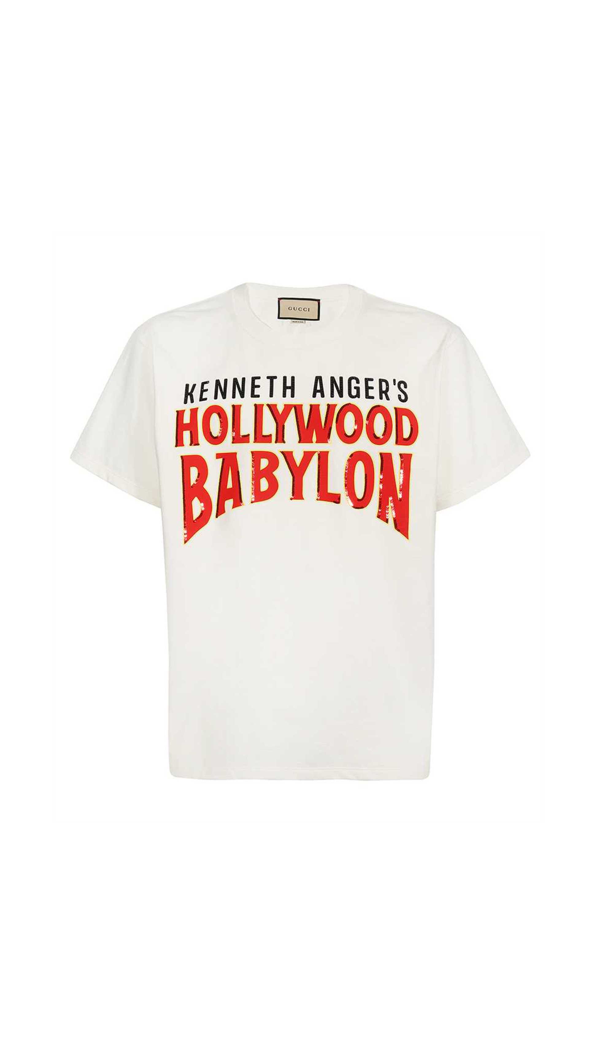 Cotton T-shirt with 'Hollywood Babylon' - White – Amuze