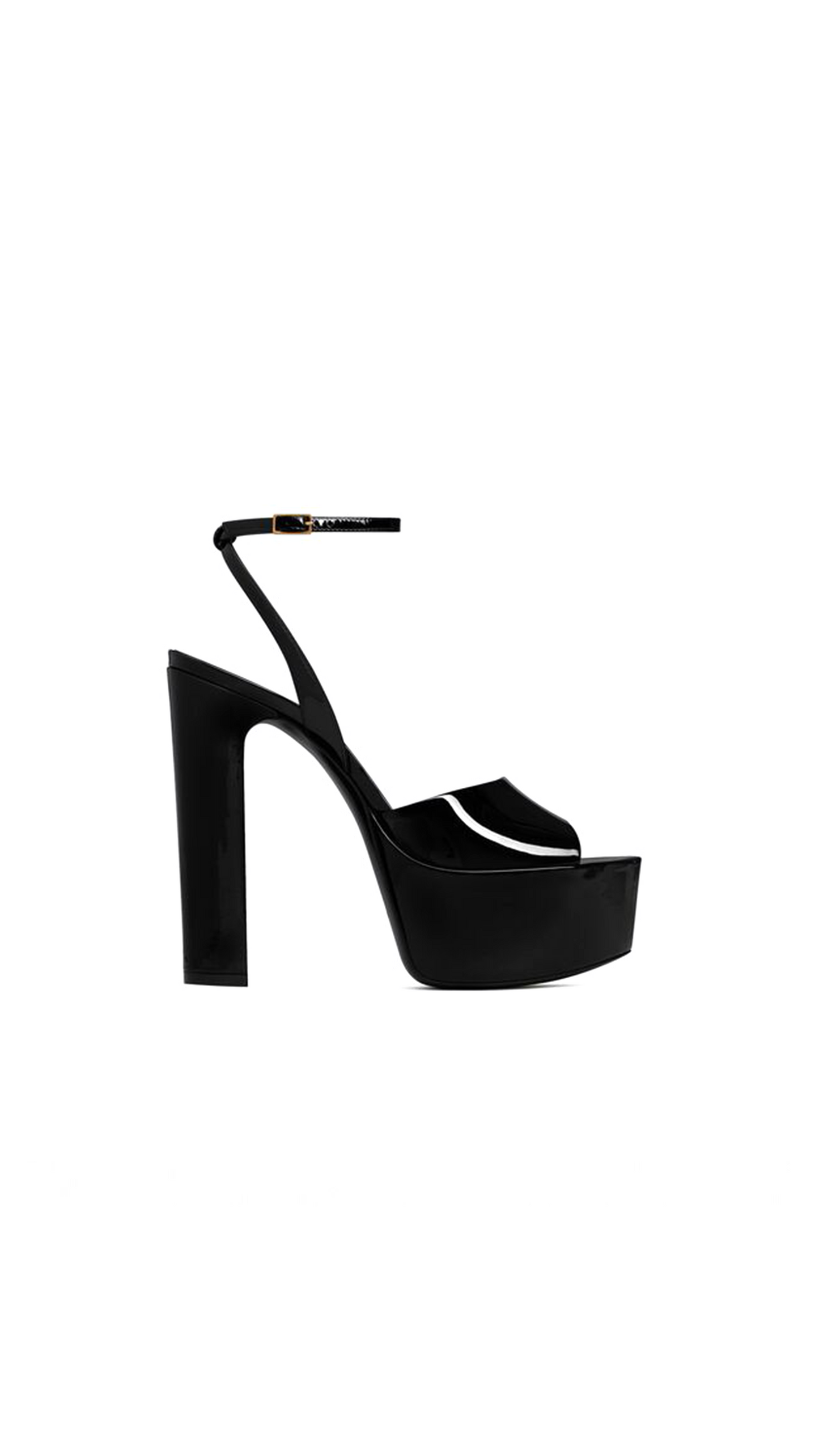 Jodie Platform Sandals In Patent Leather - Black